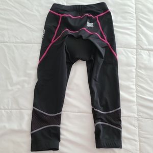 Nylon Cycling Padded Leggings US 2 Black & Pink EUC
